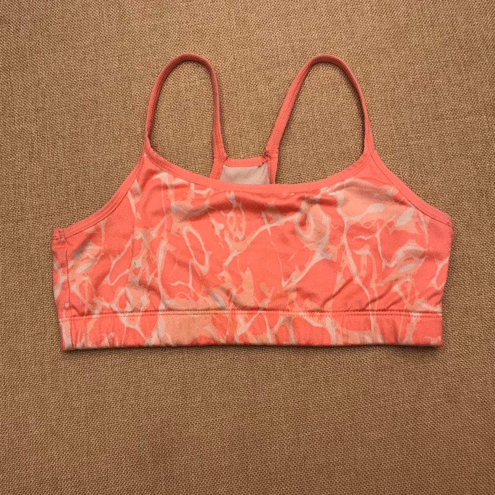 Orange sports bra